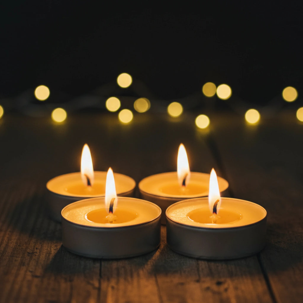 Box of 4 Pure Beeswax Tealight Candles