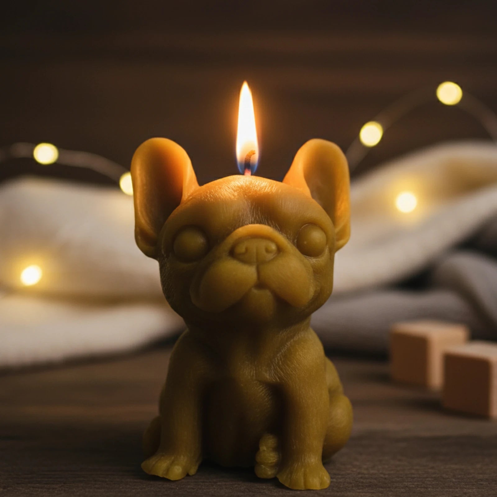French Bulldog Beeswax Sculpture Candle - Dog Lover Decor