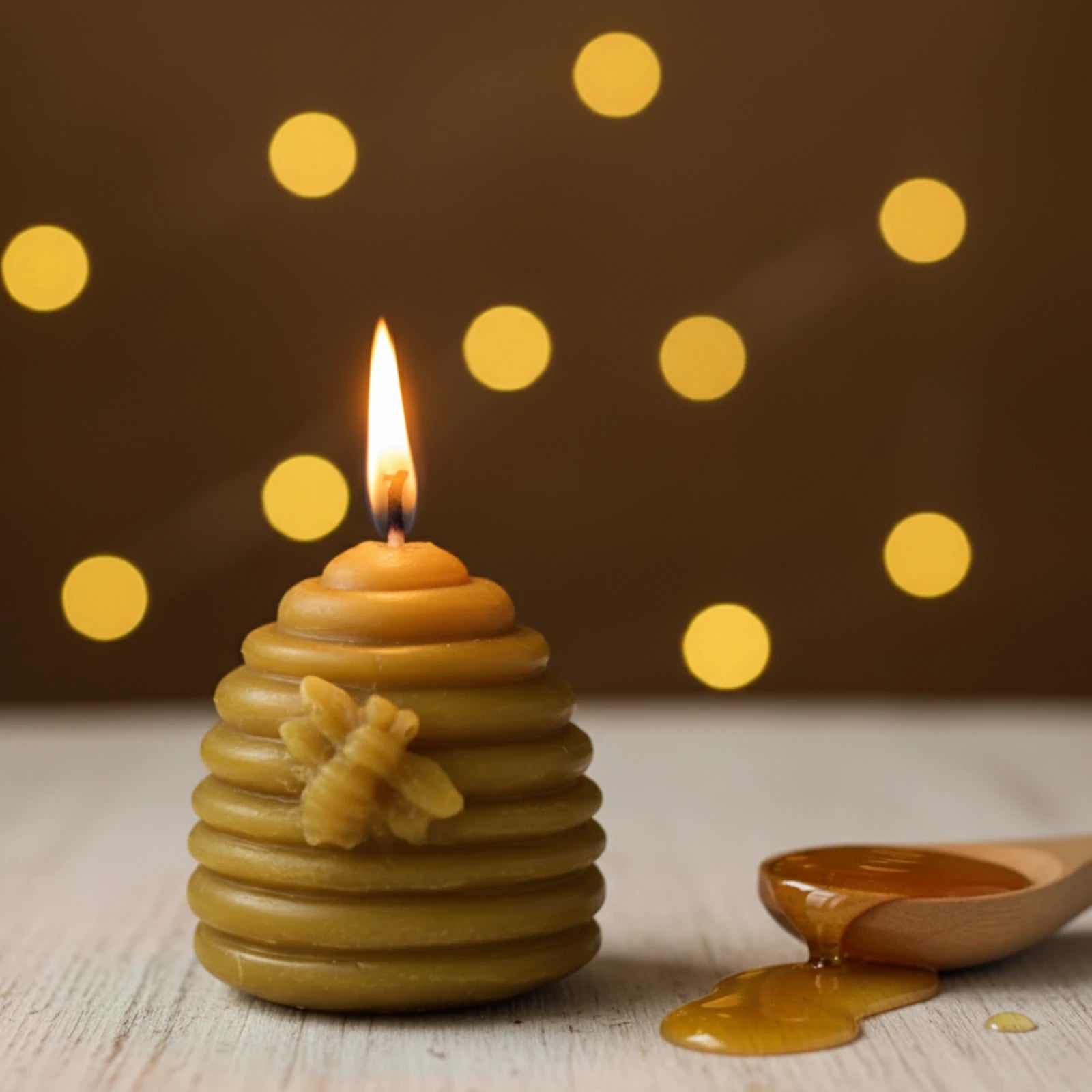 Mini Beehive Beeswax Candle - Sweet Honeycomb Decor