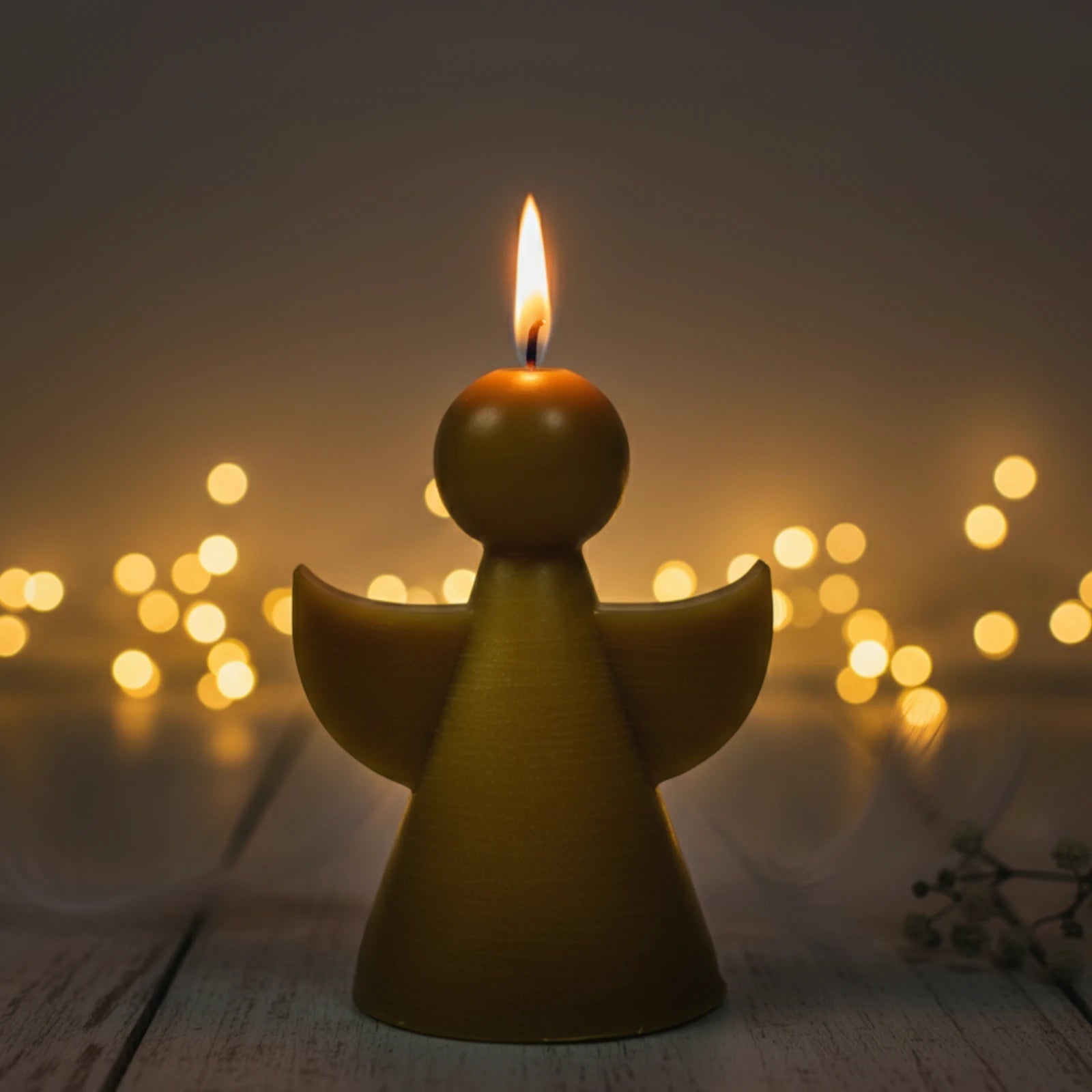 Angel Beeswax Sculpture Candle - Serene Heavenly Decor