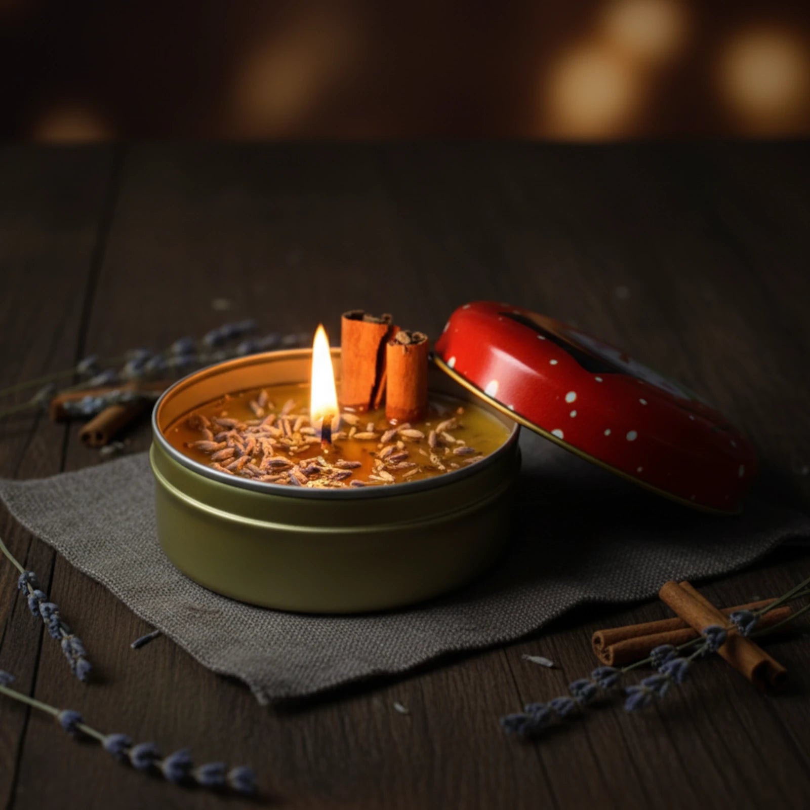 Simple Beeswax Tin Container Candle - Pure Natural Glow