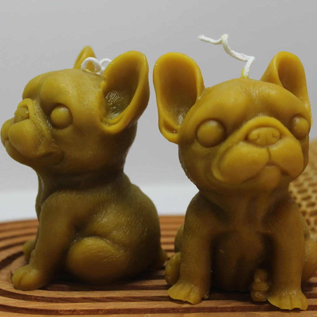 French Bulldog Beeswax Sculpture Candle - Dog Lover Decor