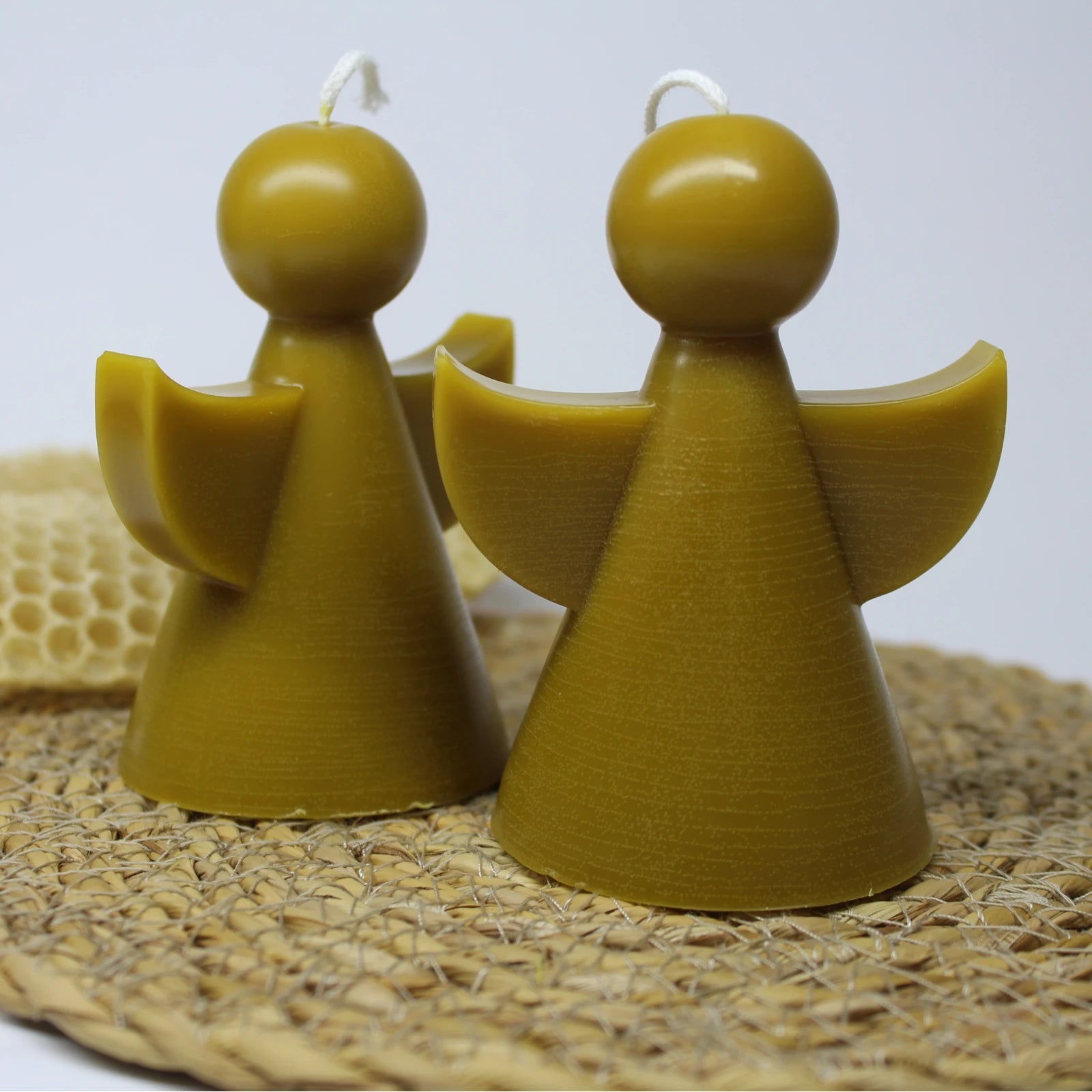 Angel Beeswax Sculpture Candle - Serene Heavenly Decor